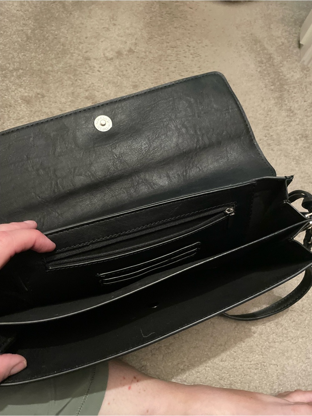 Sole Society Black Crossbody Shoulder Bag with Flap